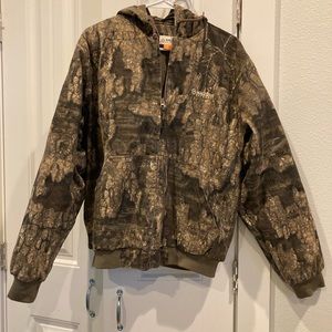 Camo zip up hooded jacket